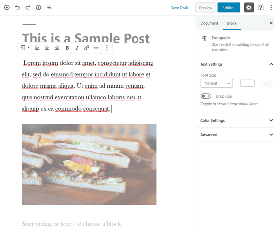 Spotlight Mode Enabled in WordPress Editor