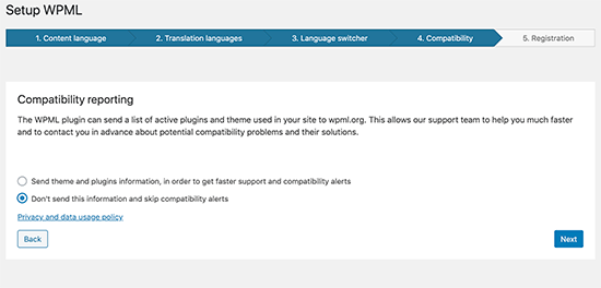 WPML compatibility report