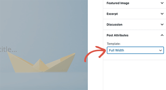 Choosing a template when writing a single post