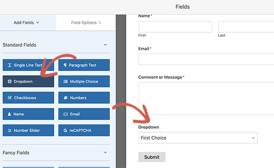 Adding new field to your contact form