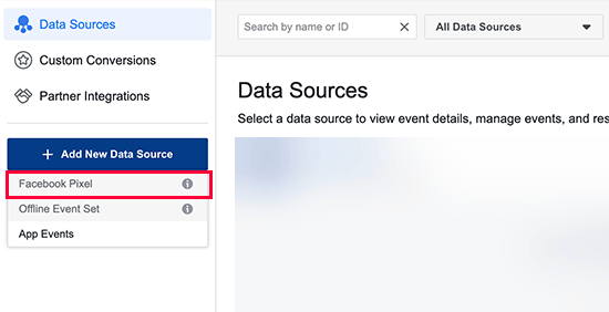 Facebook data source