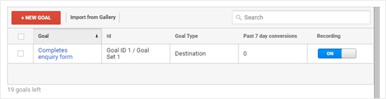 Goals in Google Analytics