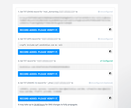 Getting the additional DNS TXT records to authenticate your subdomain