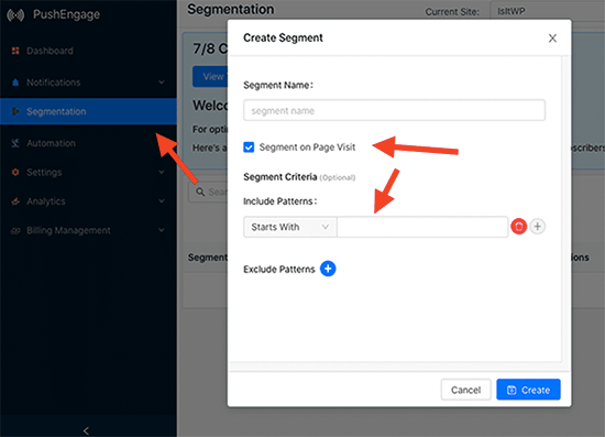 PushEngage User Segmentation