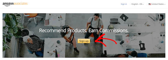 Amazon Associates sign up