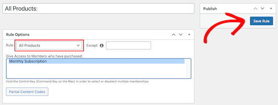 Configure membership rule